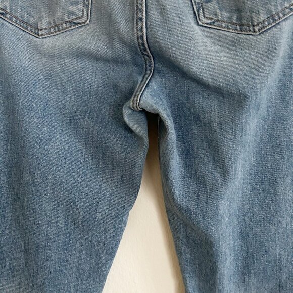 7 For All Mankind Jeans High Waisted Tapered Leg Light Wash Denim - Picture 8 of 11
